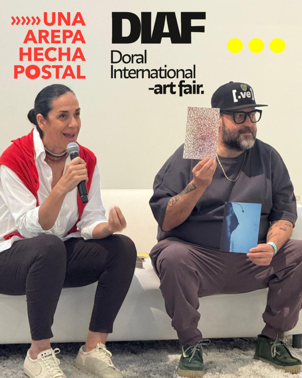 alejandra de yavotsky muu blanco doral international artfair una arepa hecha postal historia de la arepa arraigo foundation