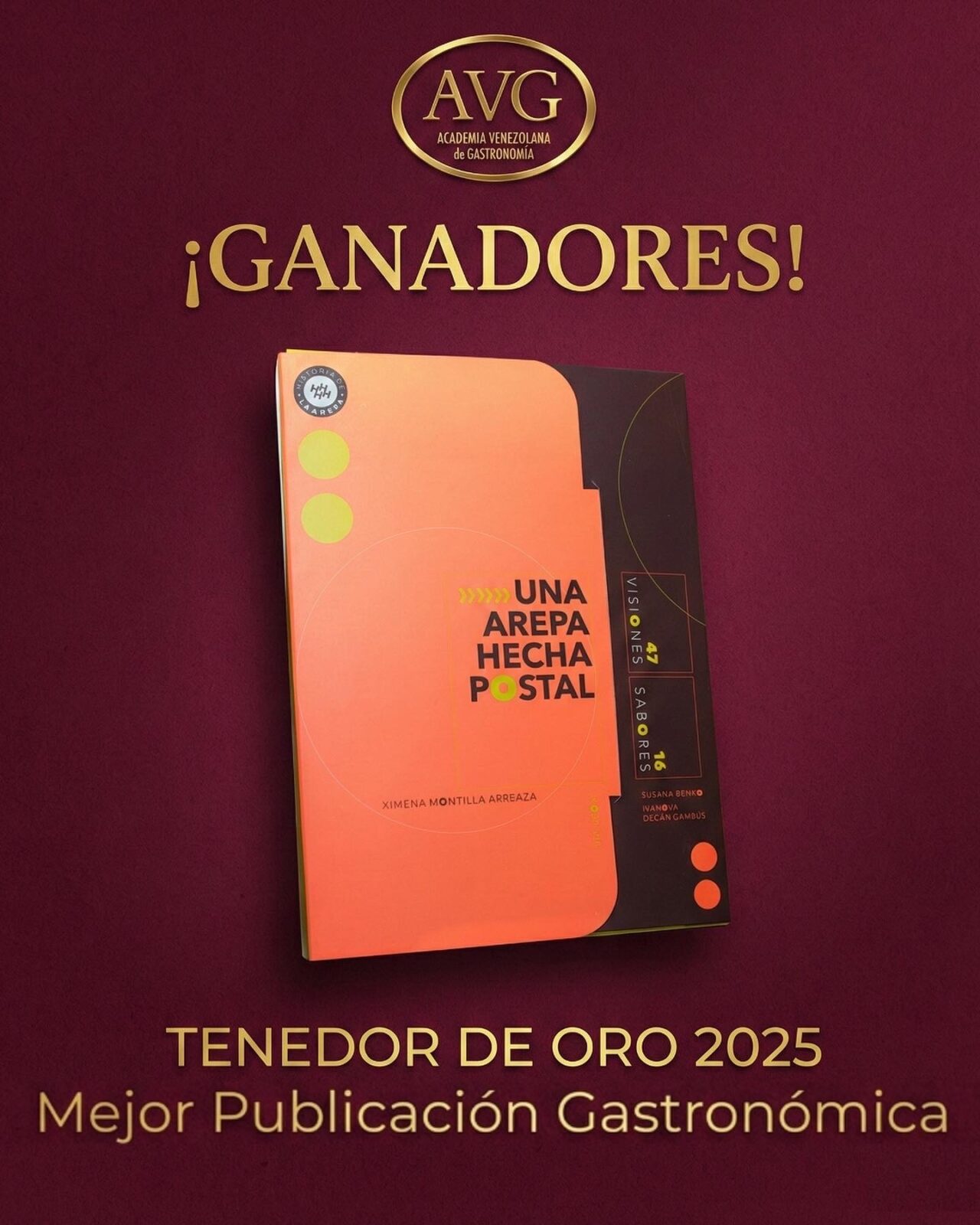 una arepa hecha postal tenedor de oro avg historia de la arepa arraigo foundation